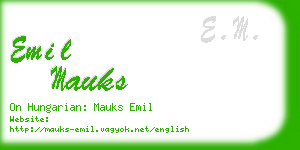 emil mauks business card